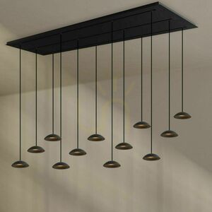 Csillár s.luce Santa Air LED 12 lámpás étkezői fekete fém 200 cm small 0