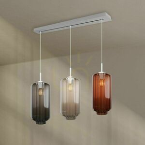 Csillár s.luce Velo 3 karos barna üveg-fém függőlámpa 18 cm 10 Csillár s.luce Velo 3 karos barna üveg-fém függőlámpa 18 cm small 10