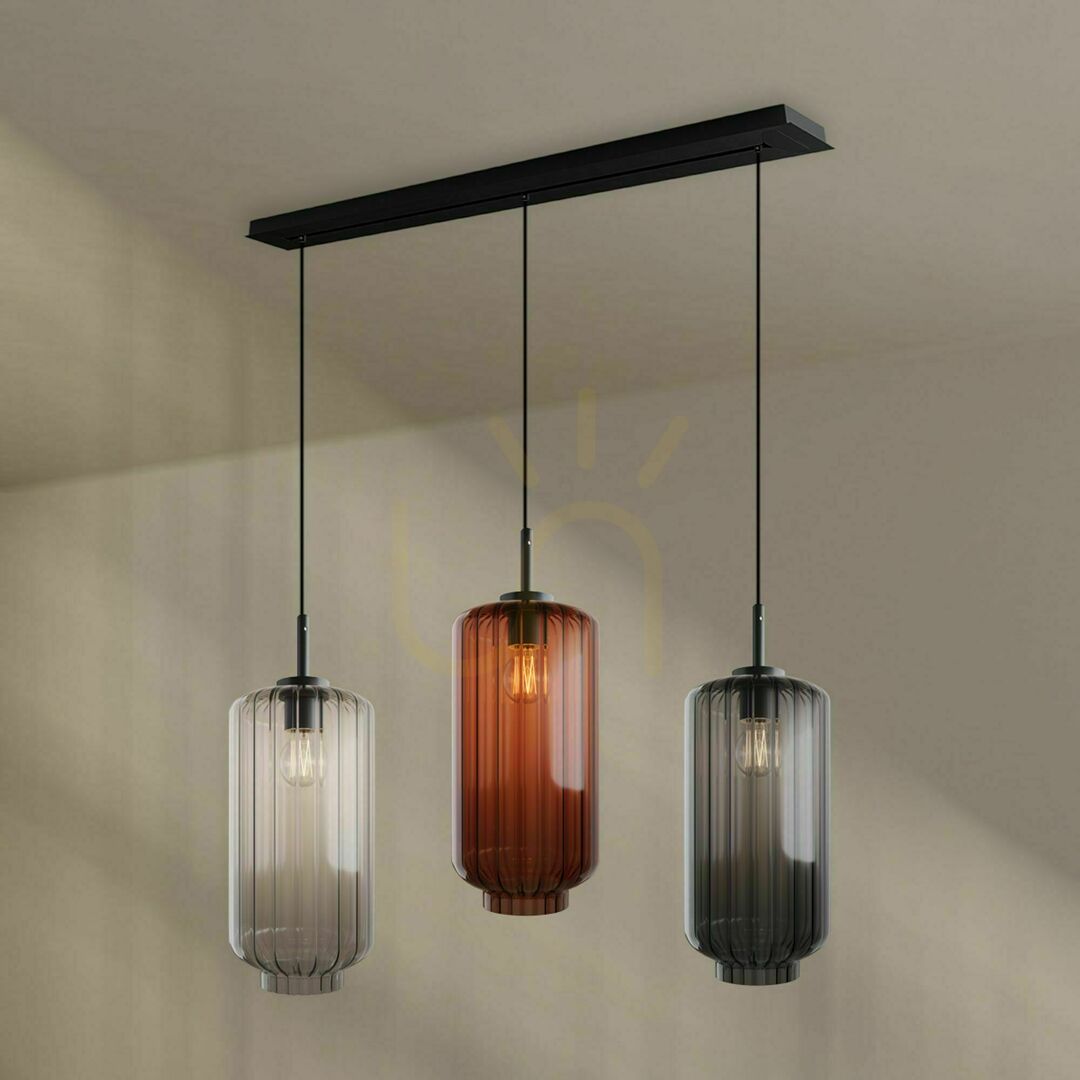 Jelölje be Csillár s.luce Velo 3 karos barna üveg-fém függőlámpa 18 cm Csillár s.luce Velo 3 karos barna üveg-fém függőlámpa 18 cm
