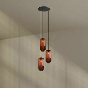 Csillár s.luce Velo 3-ágú üveg-fém átlátszó E27 dimmelhető, Ø40 cm small 1