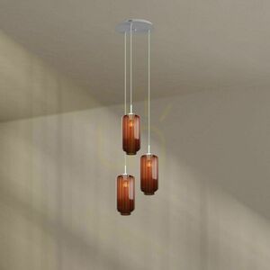Csillár s.luce Velo 3-ágú üveg-fém átlátszó E27 dimmelhető, Ø40 cm small 6