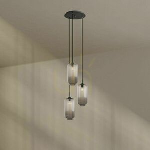 Csillár s.luce Velo 3 lámpás barna üveg-fém, E27, 18 cm 4 Csillár s.luce Velo 3 lámpás barna üveg-fém, E27, 18 cm small 4