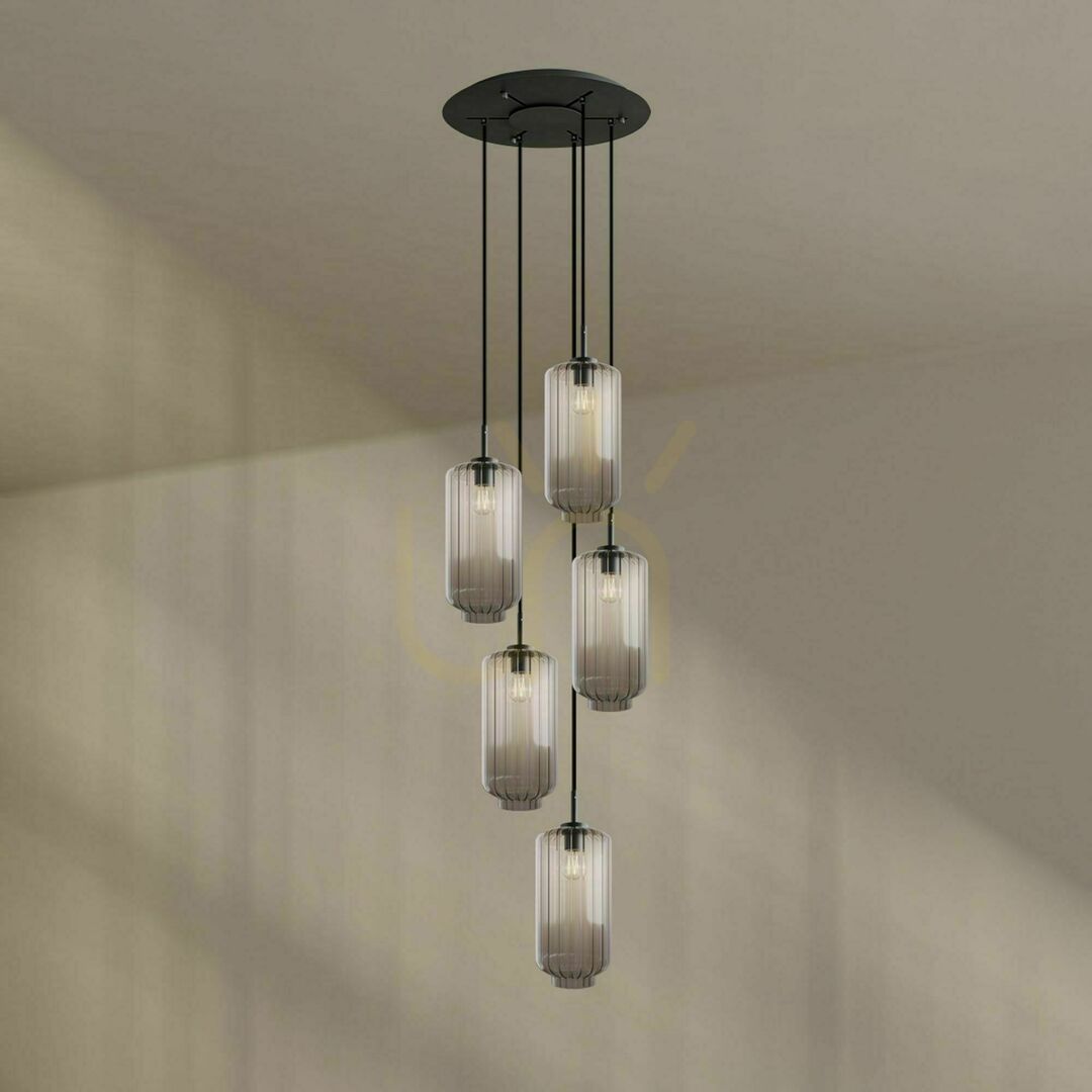 Előadás Csillár s.luce Velo 5 lámpás barna üveg-fém 18 cm Csillár s.luce Velo 5 lámpás barna üveg-fém 18 cm