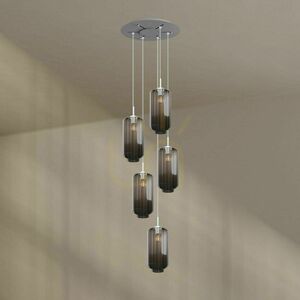Csillár s.luce Velo 5 lámpás barna üveg-fém 18 cm 8 Csillár s.luce Velo 5 lámpás barna üveg-fém 18 cm small 8