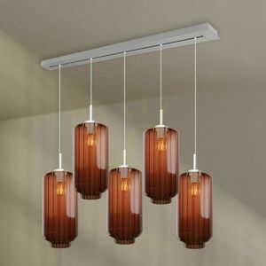 Csillár s.luce Velo 5 égős étkezőasztali függeszték barna üveg-fém 18 cm 6 Csillár s.luce Velo 5 égős étkezőasztali függeszték barna üveg-fém 18 cm small 6