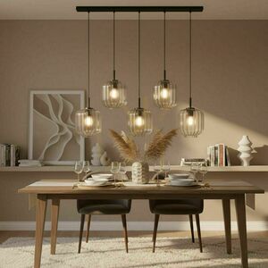 Csillár s.luce Velo 5-ágú barna üveg-fém 20 cm modern 150 cm 1 Csillár s.luce Velo 5-ágú barna üveg-fém 20 cm modern 150 cm small 1