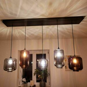 Csillár s.luce Velo 5-ágú barna üveg-fém 20 cm modern 150 cm 4 Csillár s.luce Velo 5-ágú barna üveg-fém 20 cm modern 150 cm small 4