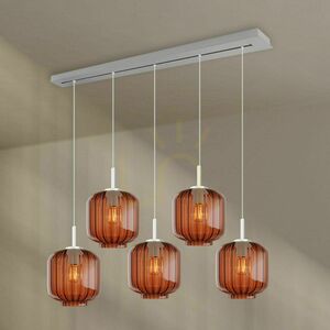 Csillár s.luce Velo 5-ágú barna üveg-fém 20 cm modern 150 cm 9 Csillár s.luce Velo 5-ágú barna üveg-fém 20 cm modern 150 cm small 9