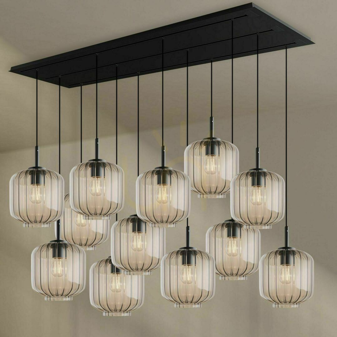 Kijelző Csillár s.luce Velo 12 karos barna üveg-fém Ø20 cm, modern, dimmelhető Csillár s.luce Velo 12 karos barna üveg-fém Ø20 cm, modern, dimmelhető