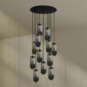 s.luce Velo 12 izzós csillár Ø 80 cm barna üveg-fém modern 3 s.luce Velo 12 izzós csillár Ø 80 cm barna üveg-fém modern small 3