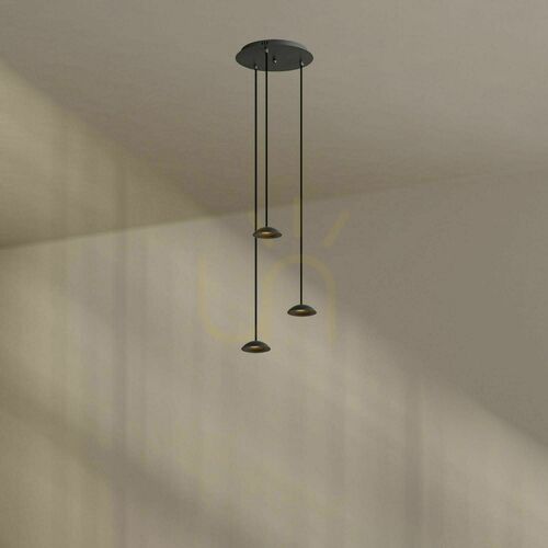 Jelölje be Csillár s.luce Santa Air LED 3-lámpás fehér fém Ø 40 cm