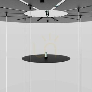 Csillár s.luce Santa Air LED 5-izzós fekete fém Ø 60 cm small 10