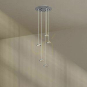 Csillár s.luce Santa Air LED 5-izzós fekete fém Ø 60 cm small 2