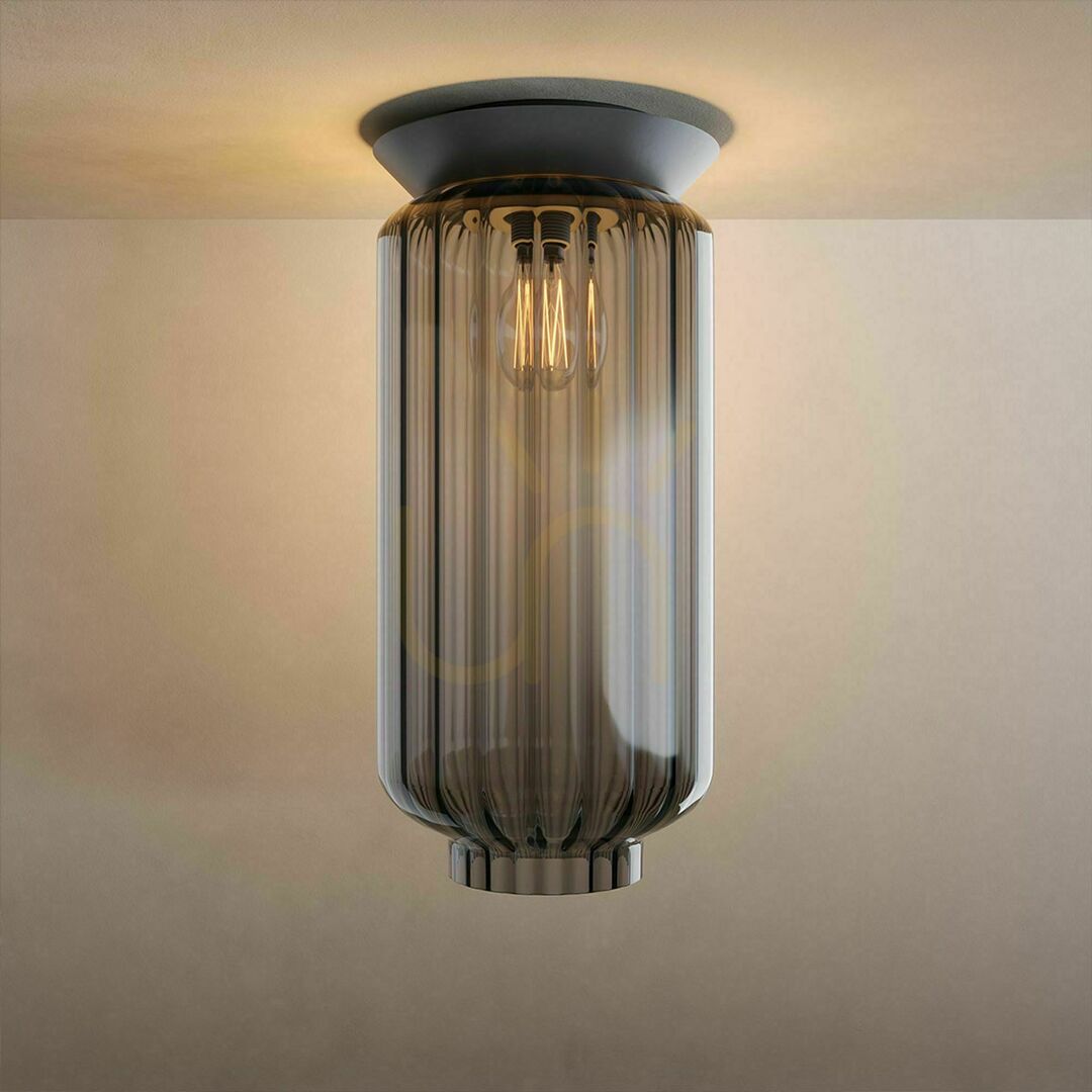 Kijelző Plafon lámpa s.luce Velo üveg barna E27 25 cm modern Plafon lámpa s.luce Velo üveg barna E27 25 cm modern