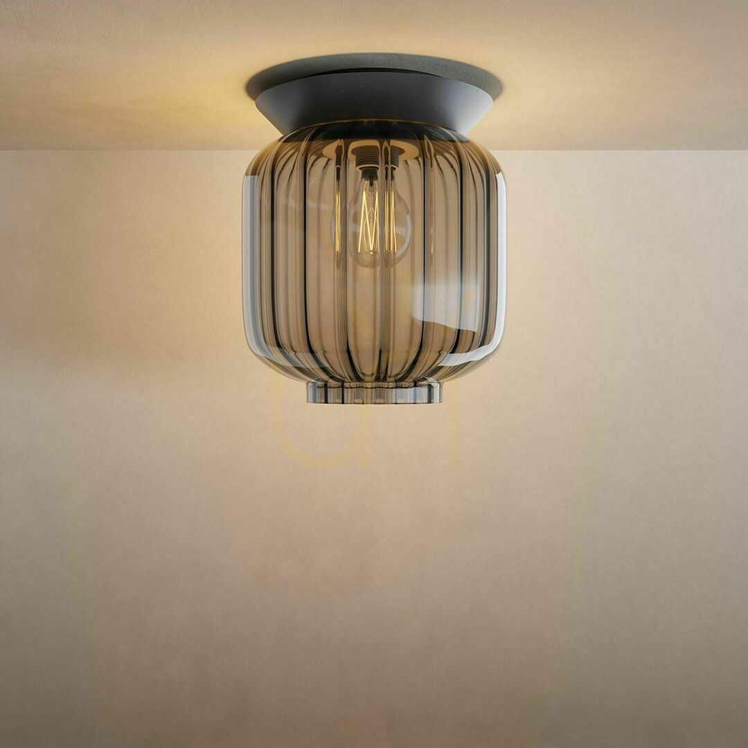Előadás Plafon lámpa s.luce Velo üveg barna E27 25 cm modern Plafon lámpa s.luce Velo üveg barna E27 25 cm modern