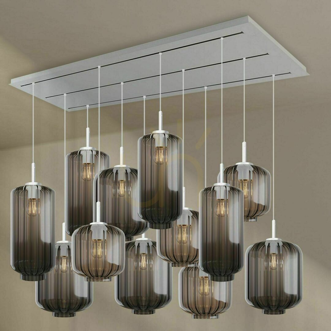 Kijelző Csillár s.luce Velo fehér üveg-fém 12 karos E27 Ø18/20/25 cm Csillár s.luce Velo fehér üveg-fém 12 karos E27 Ø18/20/25 cm