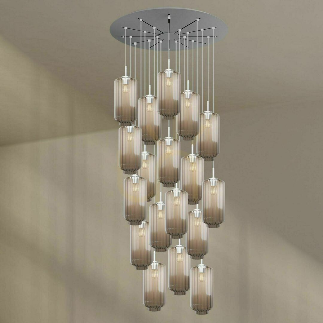 Előadás Csillár s.luce Velo 20 lámpás barna üveg-fém függőlámpa Ø18 cm Csillár s.luce Velo 20 lámpás barna üveg-fém függőlámpa Ø18 cm
