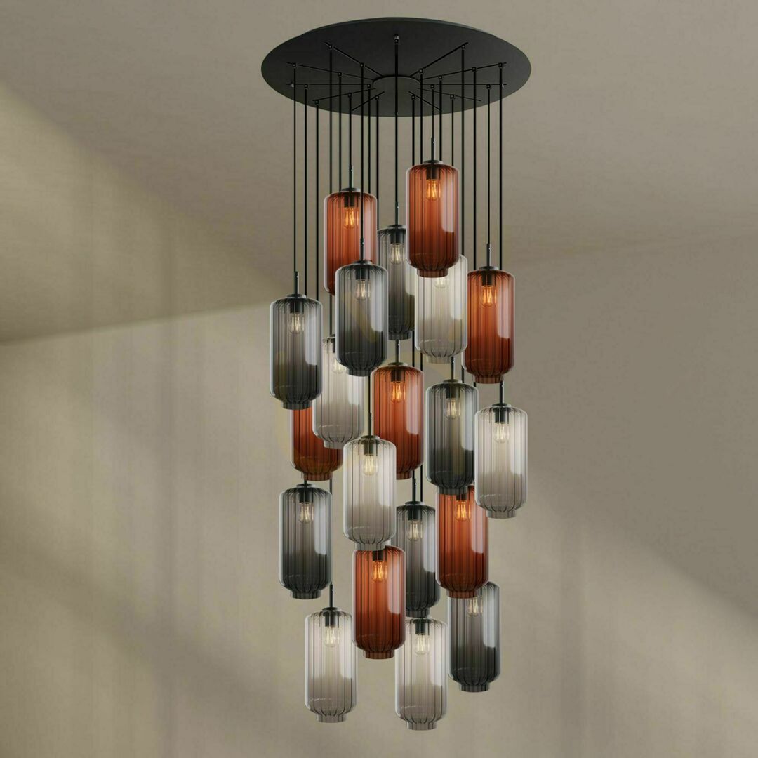 Jelölje be Csillár s.luce Velo 20 izzós üveg függőlámpa Ø 120 cm, Ø 18 cm Csillár s.luce Velo 20 izzós üveg függőlámpa Ø 120 cm, Ø 18 cm