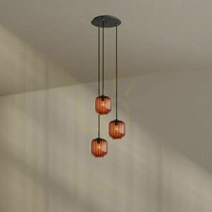 Csillár s.luce Velo háromkaros galériavilágító barna üveg-fém Ø40 cm Ø20 cm 1 Csillár s.luce Velo háromkaros galériavilágító barna üveg-fém Ø40 cm Ø20 cm small 1