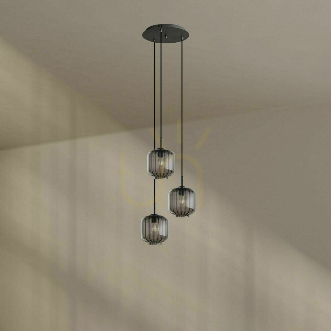 Előnézet Csillár s.luce Velo háromkaros galériavilágító barna üveg-fém Ø40 cm Ø20 cm Csillár s.luce Velo háromkaros galériavilágító barna üveg-fém Ø40 cm Ø20 cm