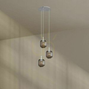 Csillár s.luce Velo háromkaros galériavilágító barna üveg-fém Ø40 cm Ø20 cm 6 Csillár s.luce Velo háromkaros galériavilágító barna üveg-fém Ø40 cm Ø20 cm small 6