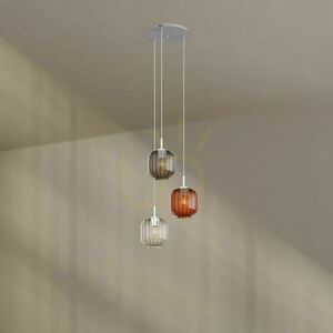 Csillár s.luce Velo háromkaros galériavilágító barna üveg-fém Ø40 cm Ø20 cm 8 Csillár s.luce Velo háromkaros galériavilágító barna üveg-fém Ø40 cm Ø20 cm small 8