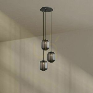 Csillár s.luce Velo háromkaros galéria lámpa üveg 25 cm átlátszó, E27, modern small 3
