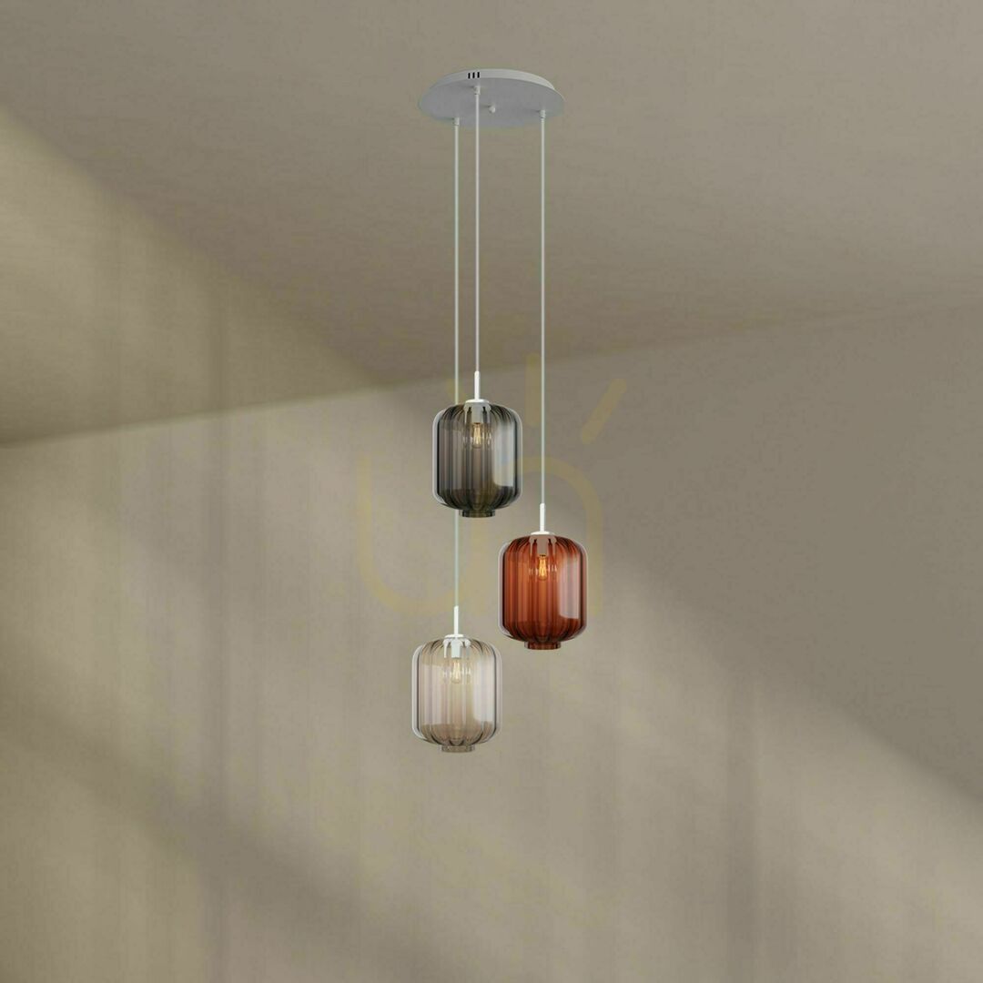 Előadás Csillár s.luce Velo 3 karos galériás lámpa fehér üveg, Ø40 cm, Ø25 cm árnyékoló Csillár s.luce Velo 3 karos galériás lámpa fehér üveg, Ø40 cm, Ø25 cm árnyékoló