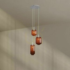 Csillár s.luce Velo 3 lámpás, átlátszó üveg, modern, E27, galériavilágító small 6