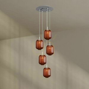Csillár s.luce Velo 5-lámpás függeszték, üveg, átlátszó, Ø60 cm, E27 12 Csillár s.luce Velo 5-lámpás függeszték, üveg, átlátszó, Ø60 cm, E27 small 12