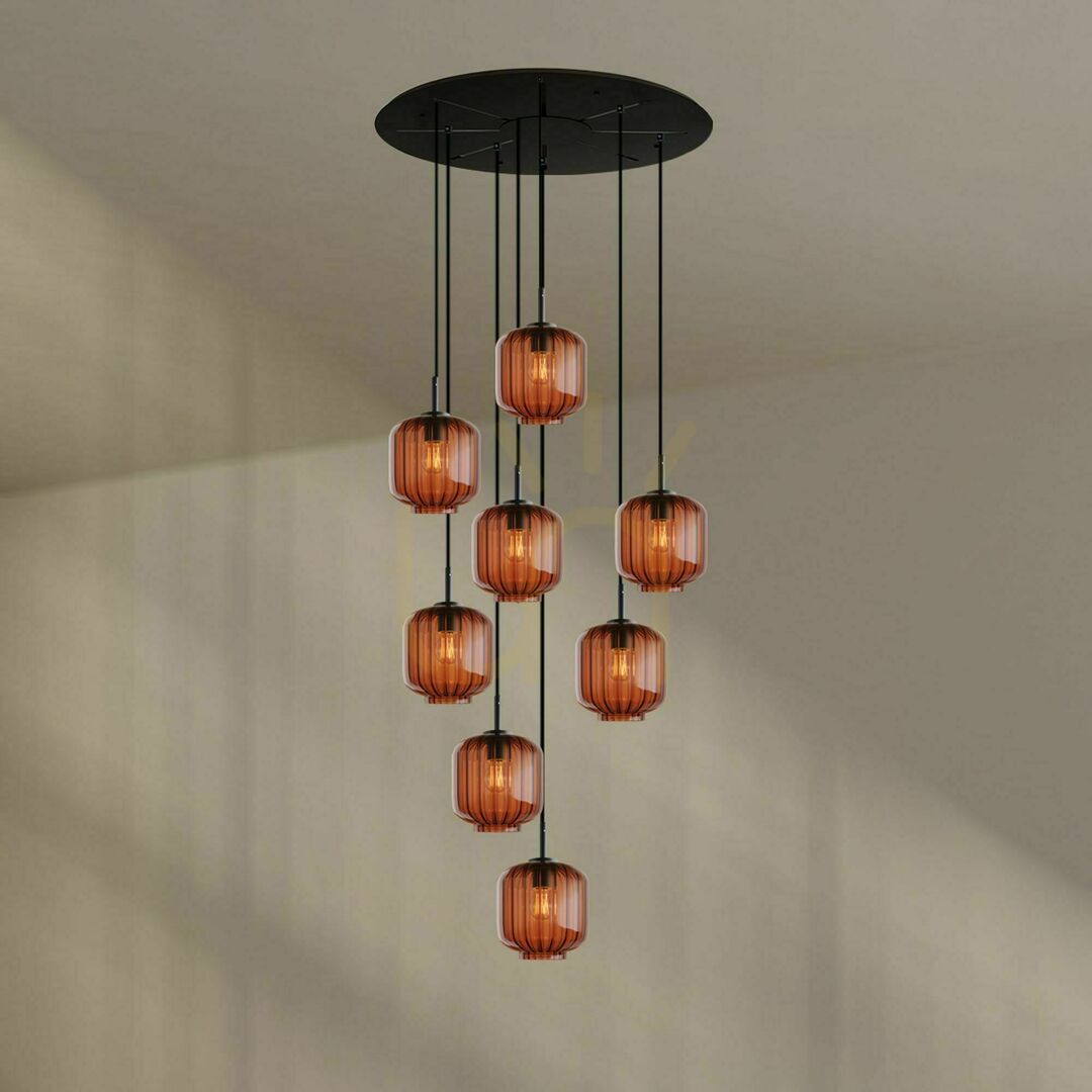 Kilátás Csillár s.luce Velo 8 karos fehér üveg-fém modern E27 Ø80 cm Csillár s.luce Velo 8 karos fehér üveg-fém modern E27 Ø80 cm