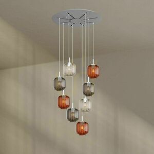 Csillár s.luce Velo 8 karos barna üveg-fém 80 cm כול 10 Csillár s.luce Velo 8 karos barna üveg-fém 80 cm כול small 10