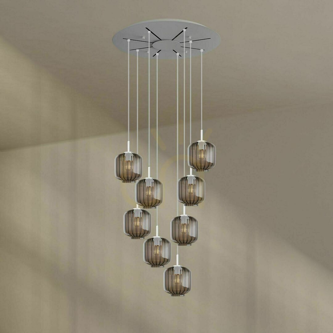 Kijelző Csillár s.luce Velo 8 karos barna üveg-fém 80 cm כול Csillár s.luce Velo 8 karos barna üveg-fém 80 cm כול