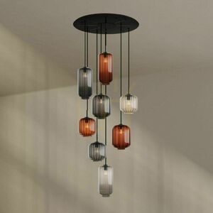 Csillár s.luce Velo 8-ágú galériás lámpa barna üveg-fém E27 Ø80 cm 4 Csillár s.luce Velo 8-ágú galériás lámpa barna üveg-fém E27 Ø80 cm small 4