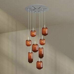 Csillár s.luce Velo 8-ágú galériás lámpa barna üveg-fém E27 Ø80 cm 5 Csillár s.luce Velo 8-ágú galériás lámpa barna üveg-fém E27 Ø80 cm small 5