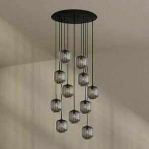 Csillár s.luce Velo 12 karos barna üveg-fém Ø80 cm, 20 cm lámpabúra 2 Csillár s.luce Velo 12 karos barna üveg-fém Ø80 cm, 20 cm lámpabúra small 2