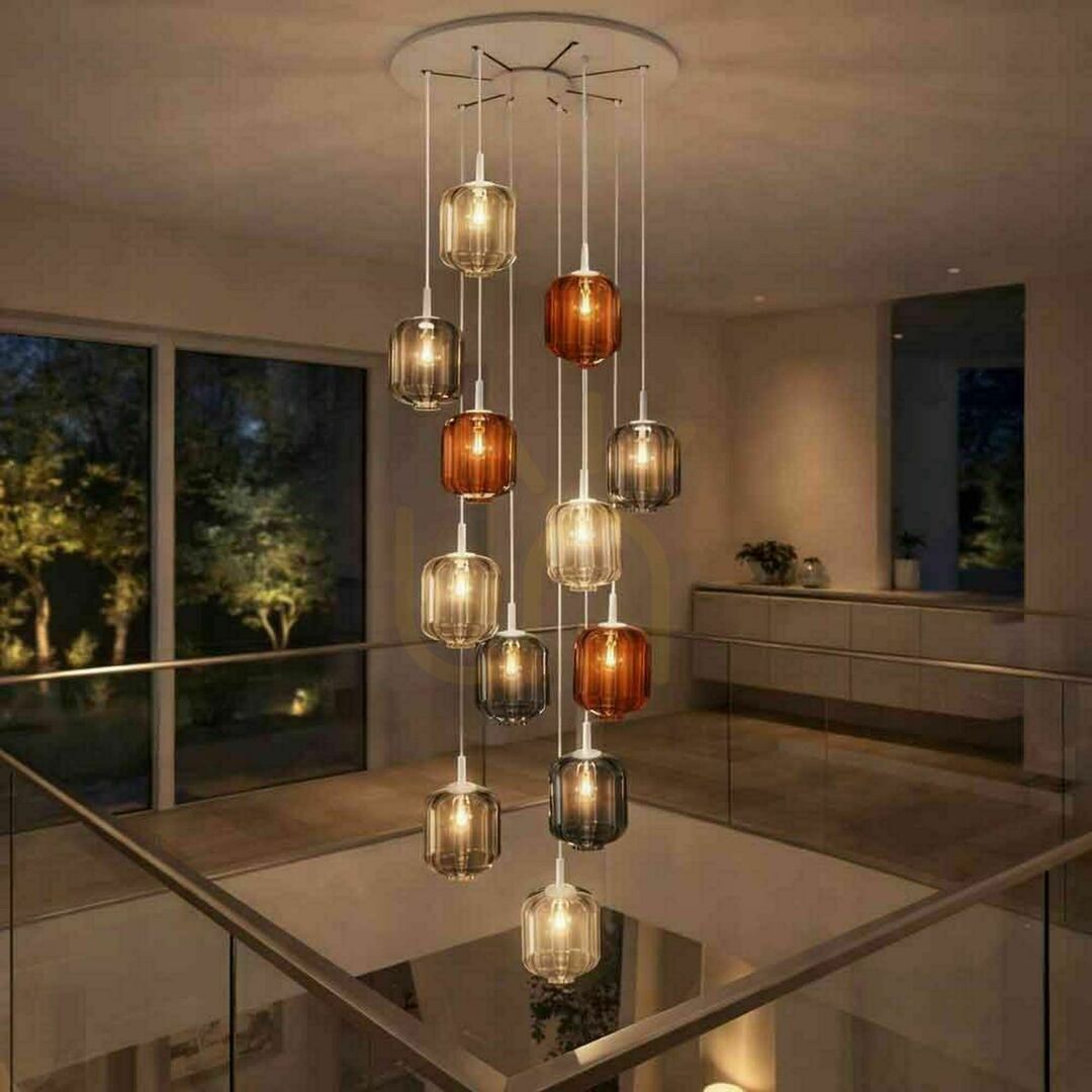 Jelölje be s.luce Velo 12 karú függőlámpa, átlátszó üveg, Ø80 cm s.luce Velo 12 karú függőlámpa, átlátszó üveg, Ø80 cm