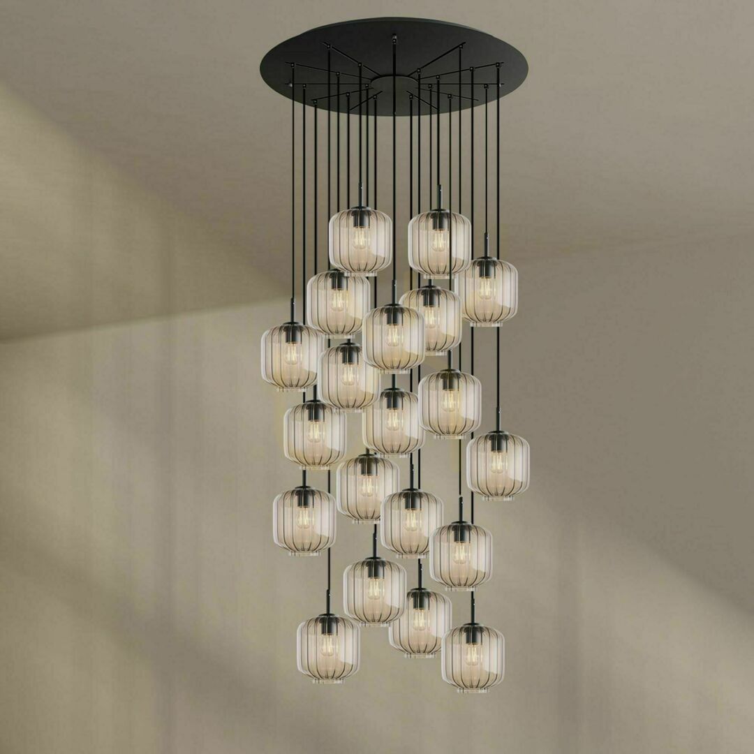 Jelölje be Csillár s.luce Velo 20 karos fekete üveg-fém, 120 cm, E27, dimmelhető Csillár s.luce Velo 20 karos fekete üveg-fém, 120 cm, E27, dimmelhető