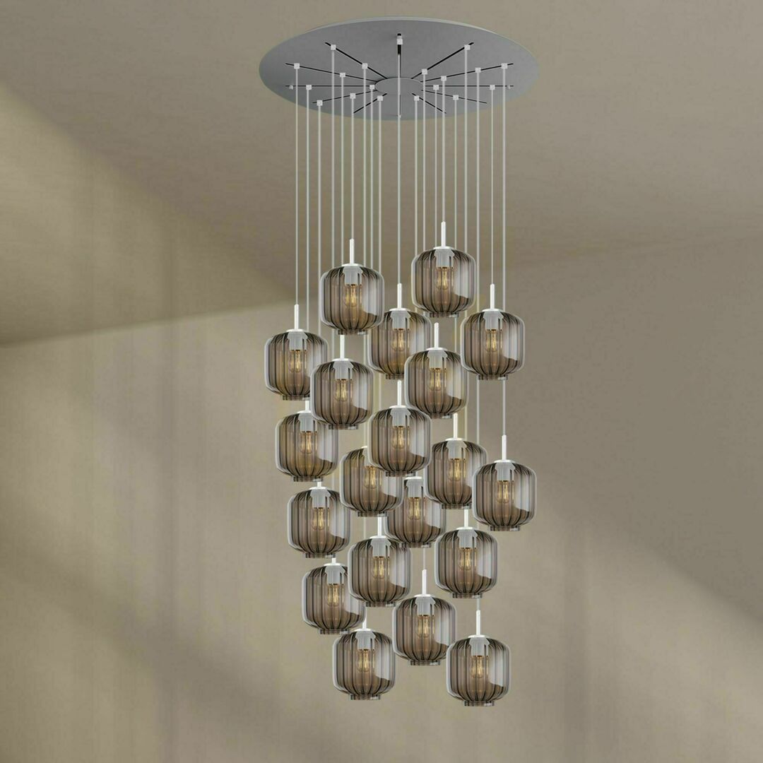 Előadás Csillár s.luce Velo 20 karos barna üveg-fém modern 120 cm Csillár s.luce Velo 20 karos barna üveg-fém modern 120 cm