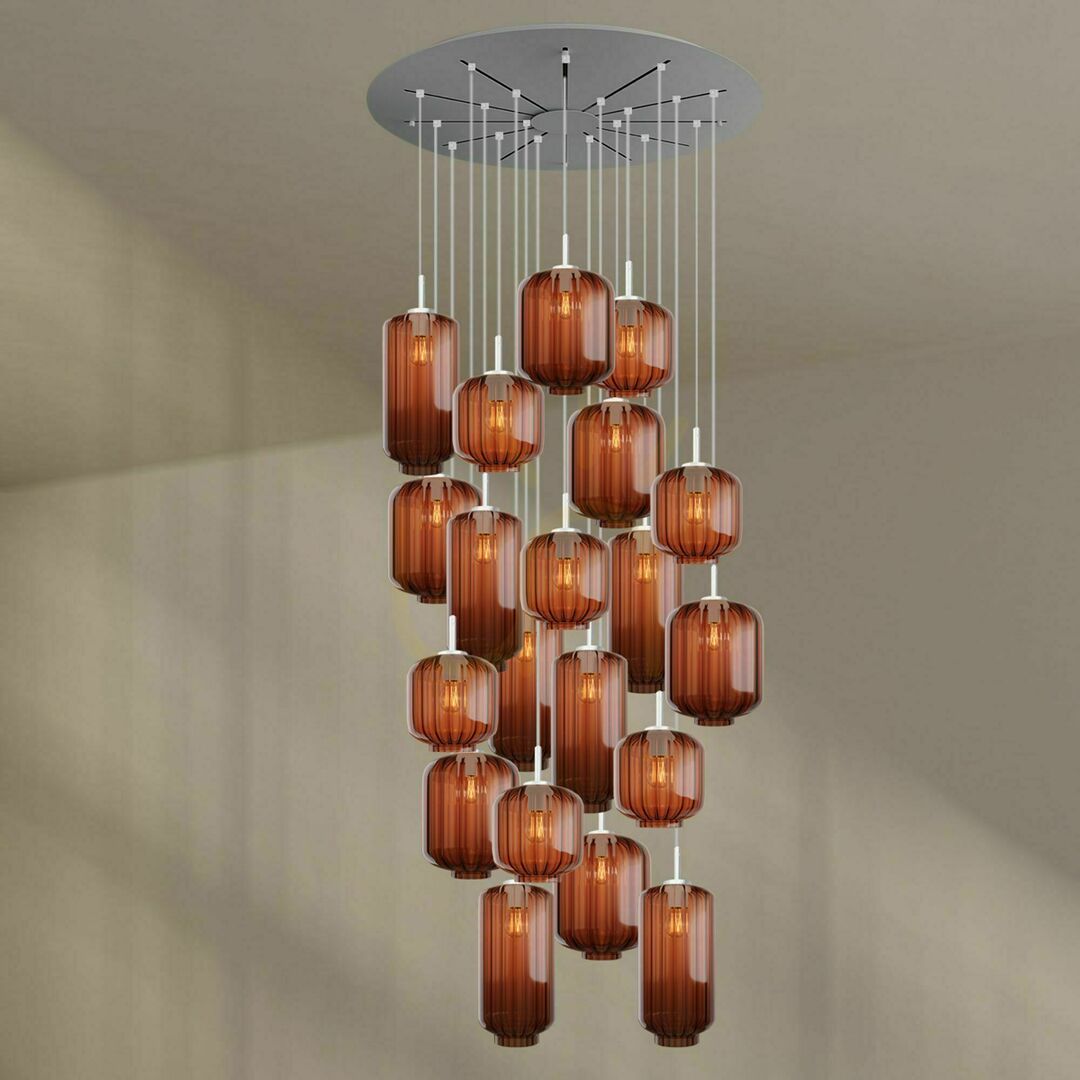 Előnézet Csillár s.luce Velo barna üveg-fém, 2 karos, Ø18/20/25 cm Csillár s.luce Velo barna üveg-fém, 2 karos, Ø18/20/25 cm