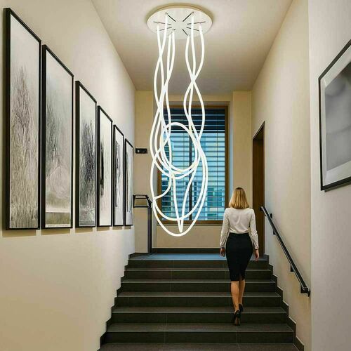 Jelölje be s.luce Arion Organic Flex LED függőlámpa, fehér, 80 cm, 3000K