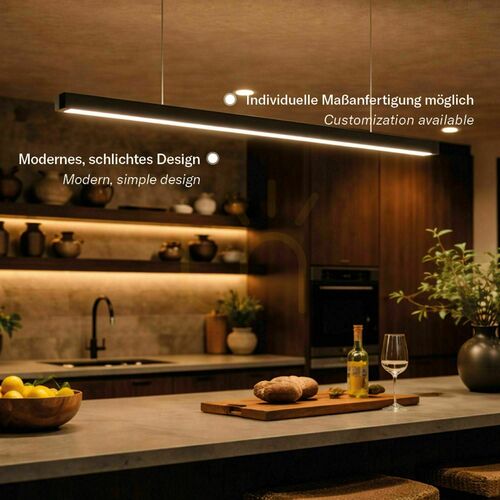 Jelölje be Függőlámpa s.luce Oris Linear LED fekete 200 cm 2700K dimmelhető
