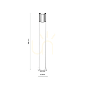 TK-Lighting RIBO Gray 16172 kerti oszloplámpa, szürke, 80 cm, E27 IP54 small 8