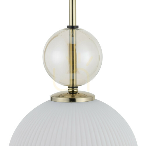Jelölje be TK-Lighting SOPHIA BIG COGNAC WHITE 11374 függőlámpa, fehér üveg, 1×E27