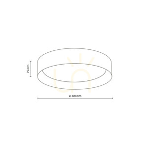 TK-Lighting DEMI LEN 11856 LED mennyezeti lámpa, bézs, Ø30 cm, CCT small 8