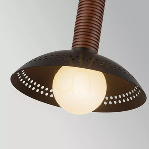 Arden kis LED függőlámpa – matt fekete, diófa furnér, Elstead small 2