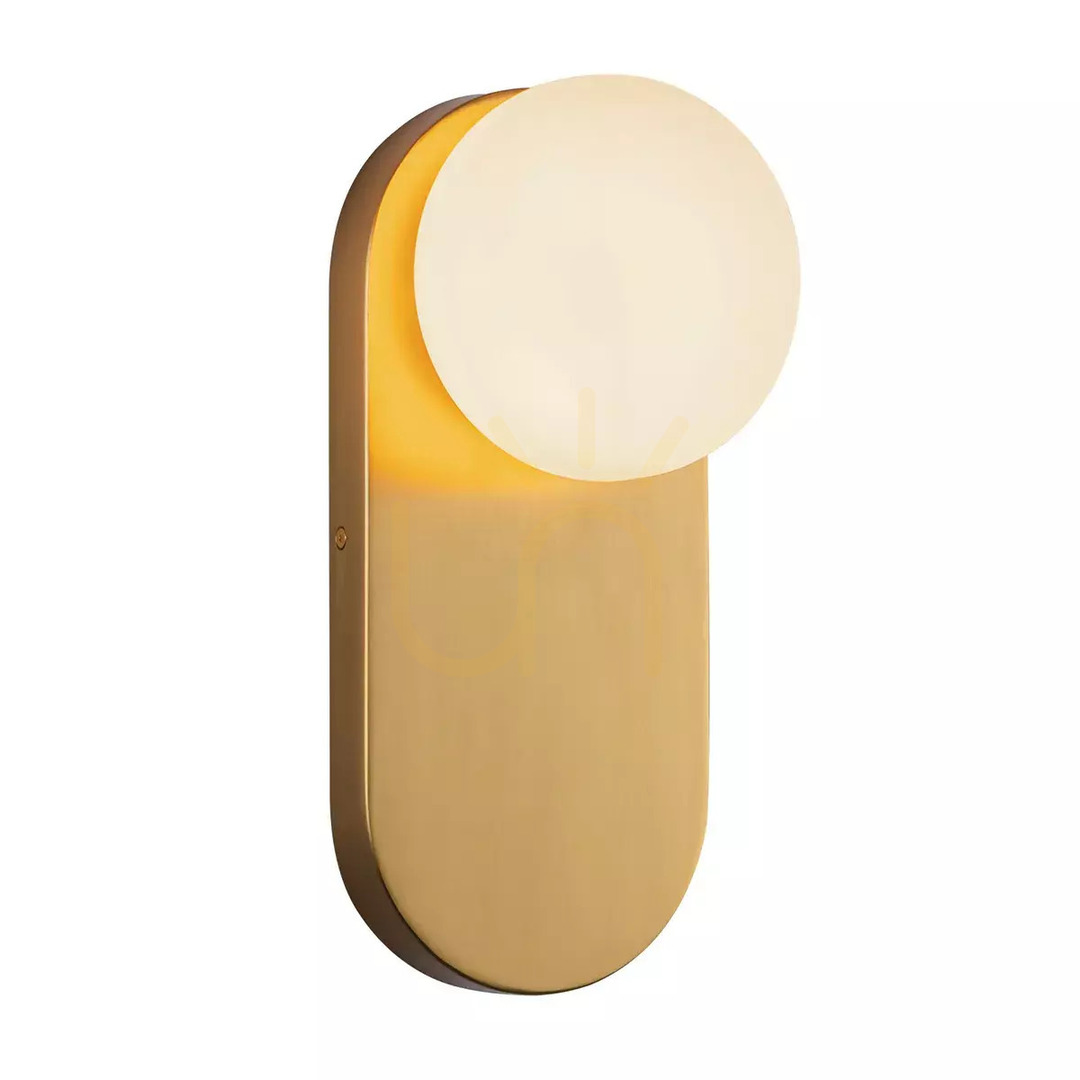 Wandleuchte „Ariel“ – 1 Lichtquelle – gebürstetes Gold von Elstead