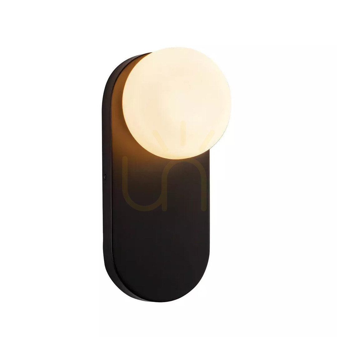 Ariel Wall Sconce - 1 Light Source - Matte Black by Elstead