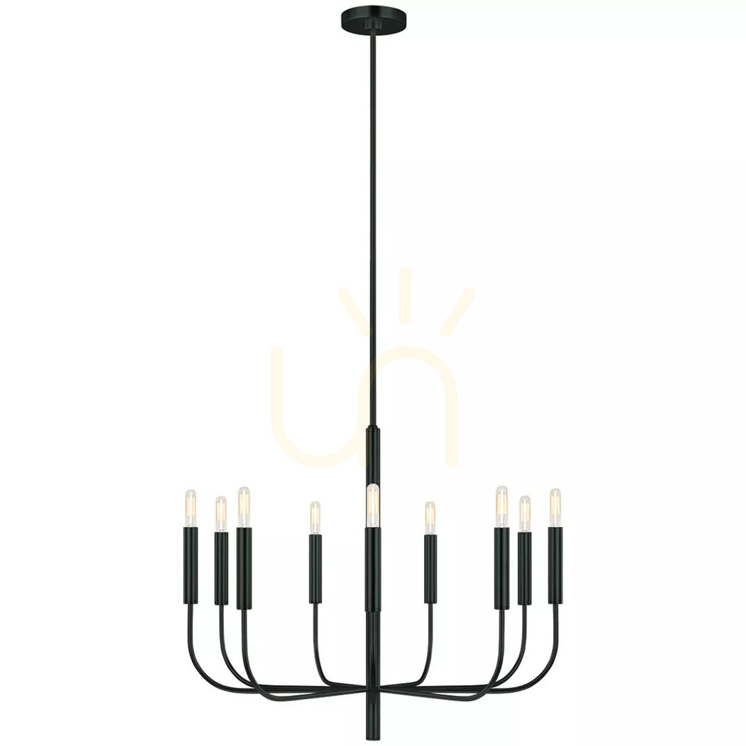 Brianna Chandelier - 9 Light Sources - Black Elstead
