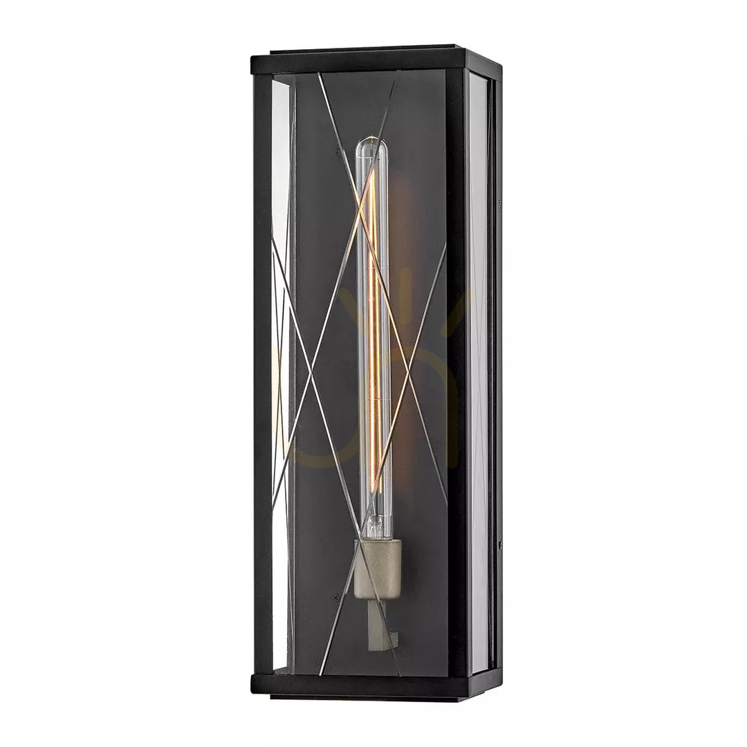 Monte Large Outdoor Wall Lantern - 1 Light Source - Black Elstead
